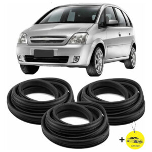 Kit Borracha De Vedação Porta E Porta Malas Meriva – 3 Peças