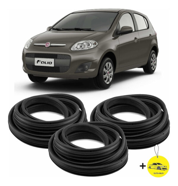 Kit Borracha Vedação 2 Portas + Porta Mala Palio Attractive