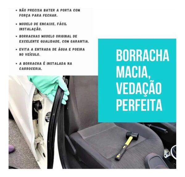Borracha 2 Portas E Porta Malas Original Corsa Wind 1.0 96 - Imagem 4
