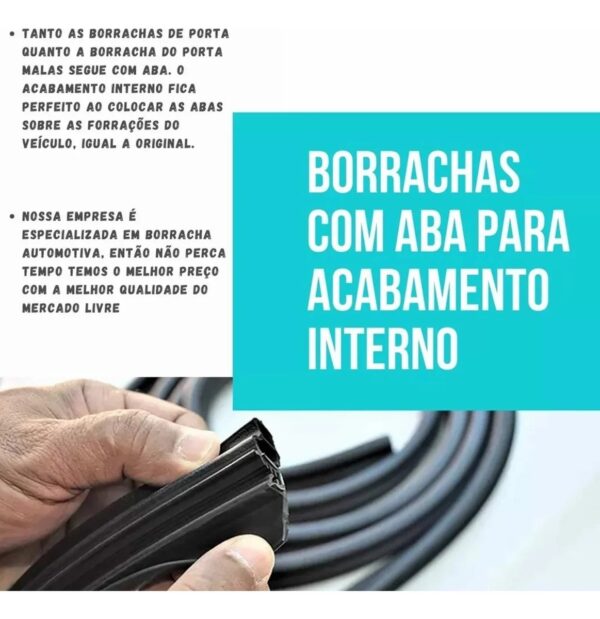Borracha 2 Portas E Porta Malas Original Corsa Wind 1.0 96 - Imagem 2
