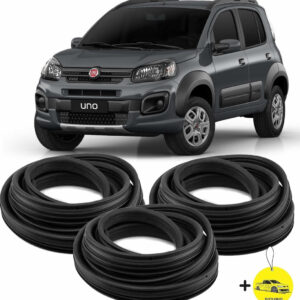 Kit Borracha De Vedação Porta E Porta Malas Uno Vivace – 3pç