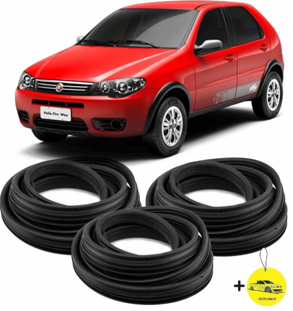 Kit Borracha De Vedação Porta + Porta Mala Palio Siena - 3pç